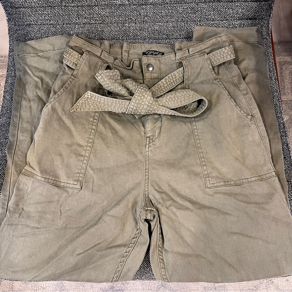 Topshop Paper Bag Pants- size 6
